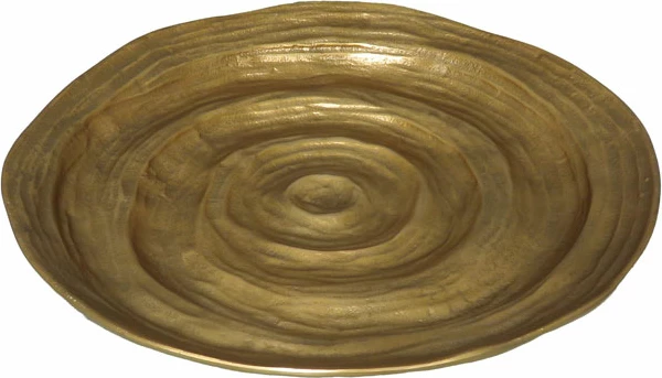 Tabaka dekorative ARTIOM, alumin, ngjyrë ari, 35x35x4 cm