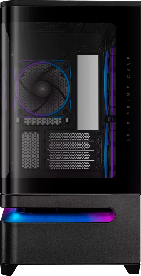Kasë ASUS Prime AP202 ARGB TG MicroATX Mini Tower, xham i lakuar, 3x120mm RGB fan, e zezë