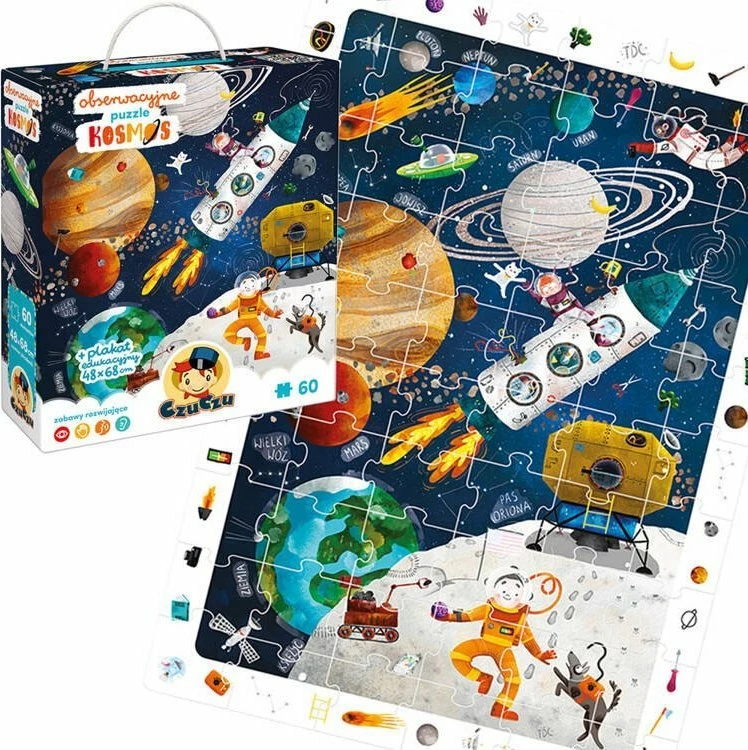 Puzzle vëzhgimi Czuczu Space, 60 pjesë, karton, 4+ vjeç