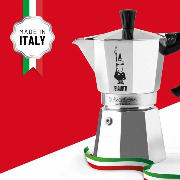 Aparat kafeje moka Bialetti Moka Express 6 filxhanë 300 ml (990001163), Argjend