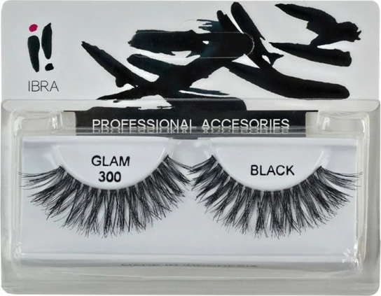Qerpikë artificial për femra Ibra Glam 300 Black, 1 copë