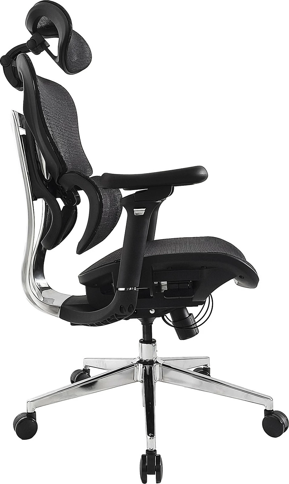 Karrige zyre ergonomike EQUIP, mesh, mbështetëse koke, mbështetëse krahu 3D, 150 kg, e zezë