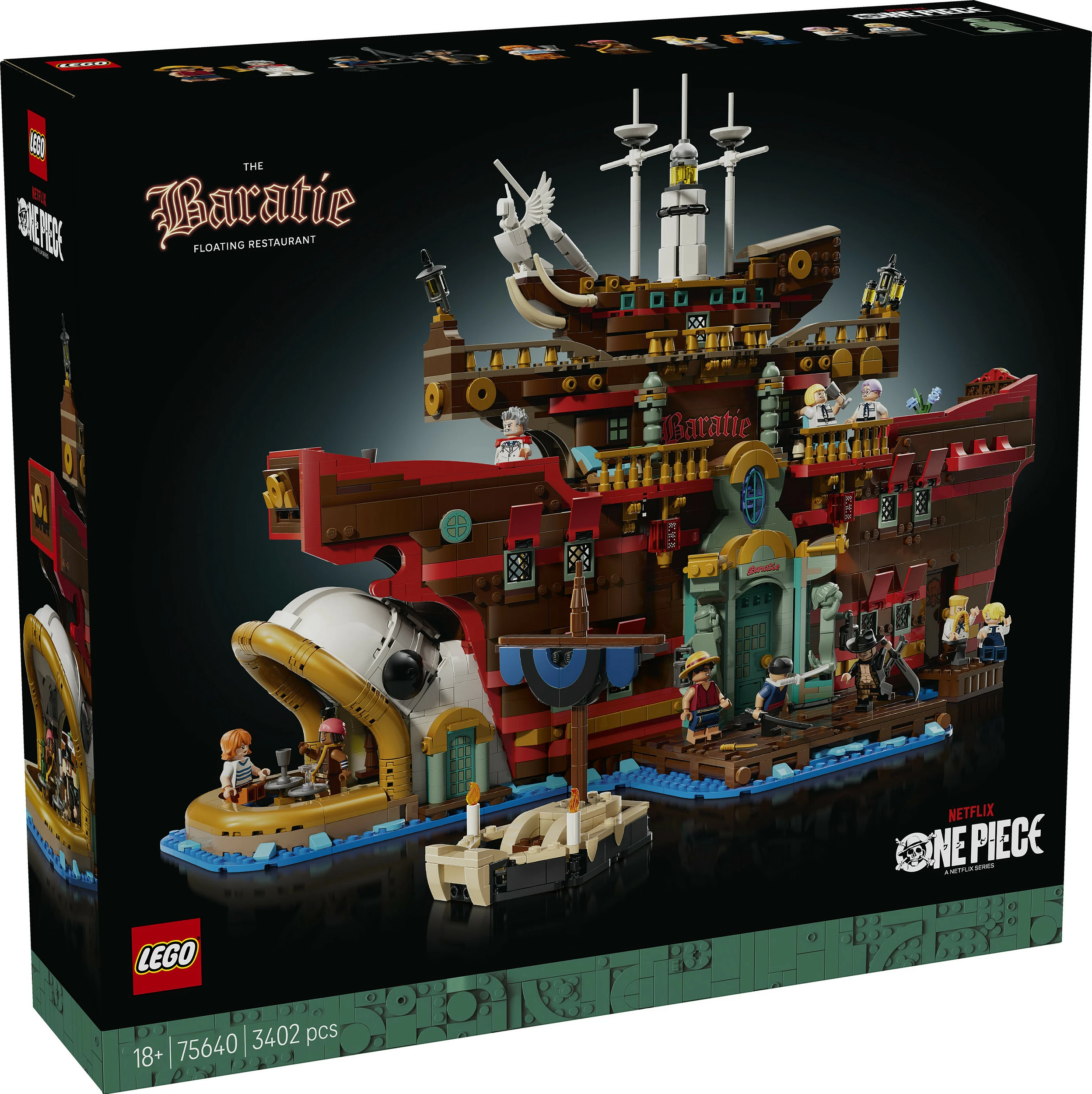 Set ndërtimi LEGO ONE PIECE The Baratie Floating Restaurant 75640, 3402 copë, 18+, multikolor