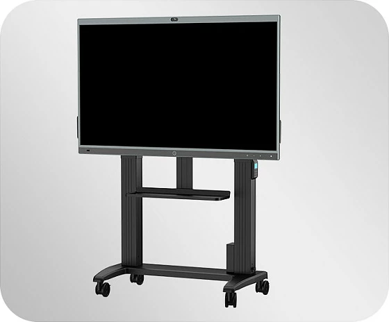 Mbajtëse në rrota për ekran Yealink MB-FS-Lift, rregullim elektrik lartësie, VESA 400x400-1000x600, e zezë