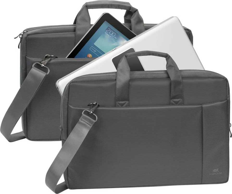 Mbështjellës laptop RIVACASE Central 17.0" gri