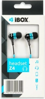 Kufje in-ear iBOX Z4 Zip me mikrofon, e zezë/e kaltër