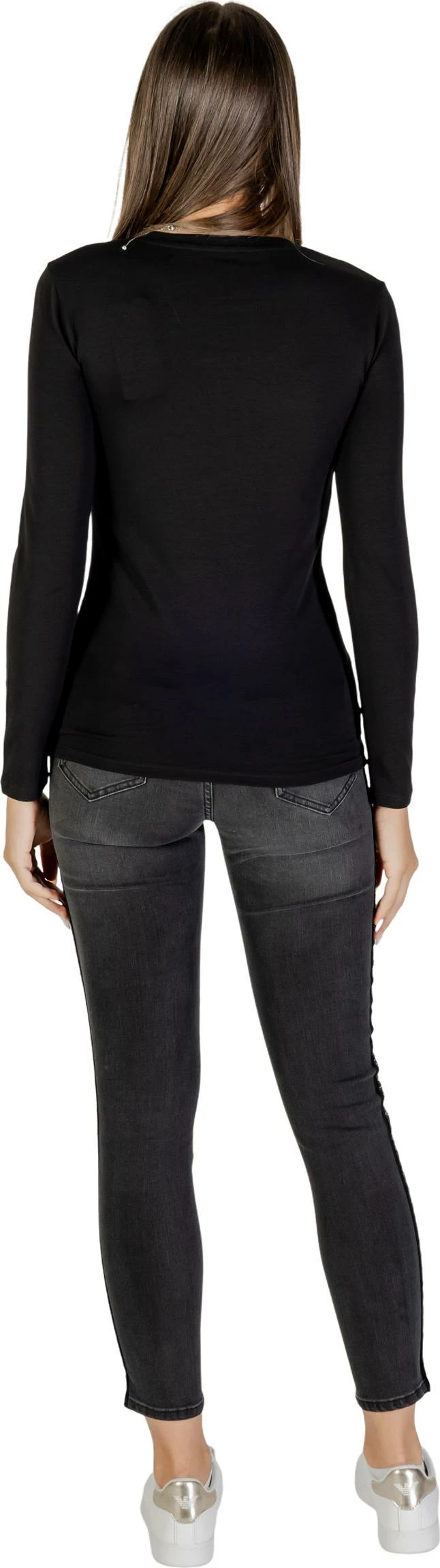Maicë me mëngë të gjata për femra Armani Exchange XW001353 AF17173, e zezë [Madhësia: S]