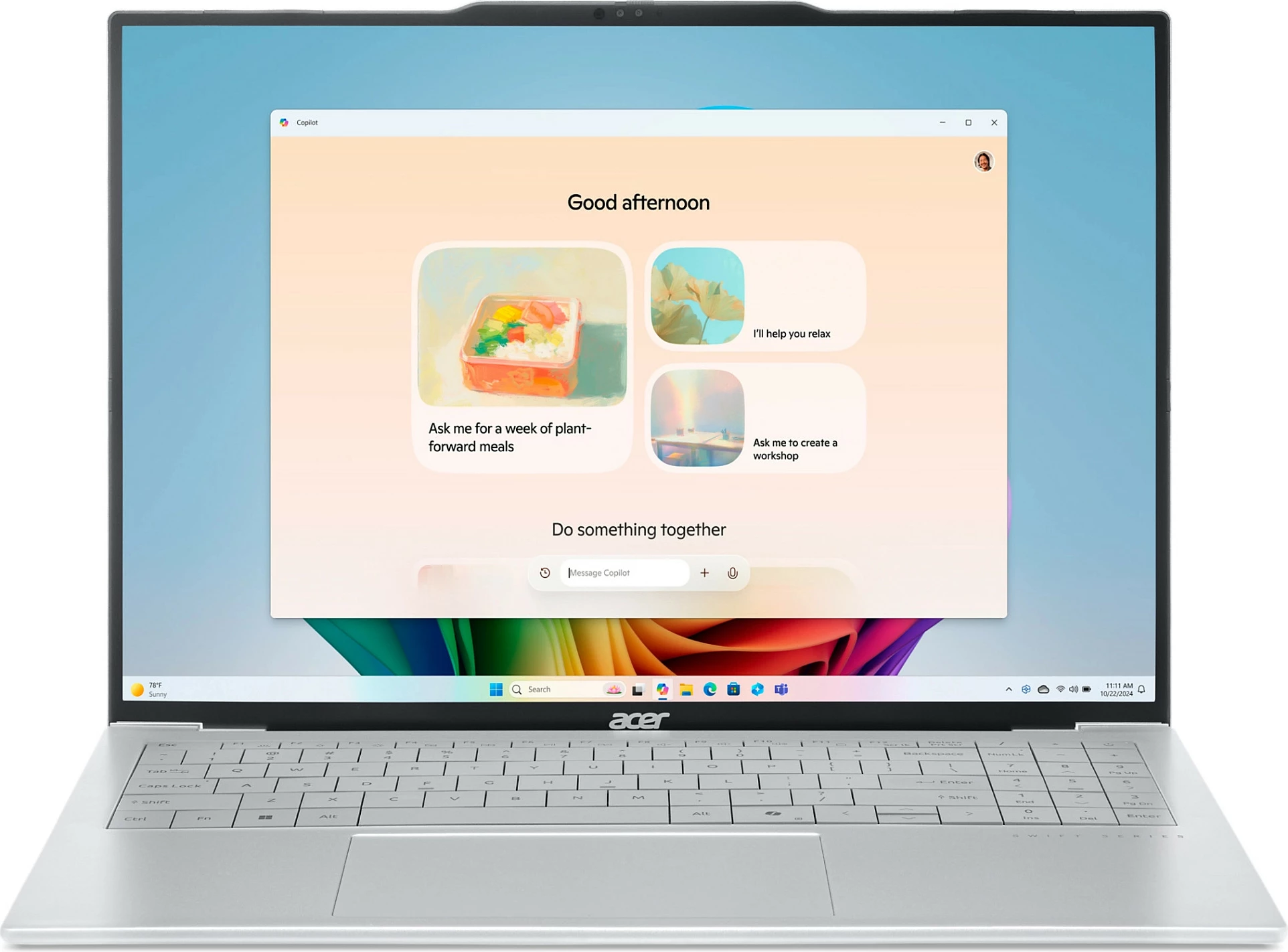 Laptop Acer Swift Air 16 OLED SFA16-61M-R559, Ryzen AI 7, 32GB RAM memorje, 1TB SSD, 16" OLED WUXGA, Argjendtë