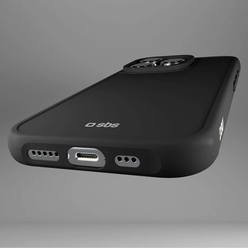 Mbështjellëse telefoni SBS Full Active D3O për iPhone 16 Pro Max, e zezë