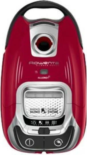 Fshesë me korrent Rowenta Silence Force Allergy+ RO7473CH, filtër HEPA, ultra e qetë 57 dB, kuqe/argjendtë