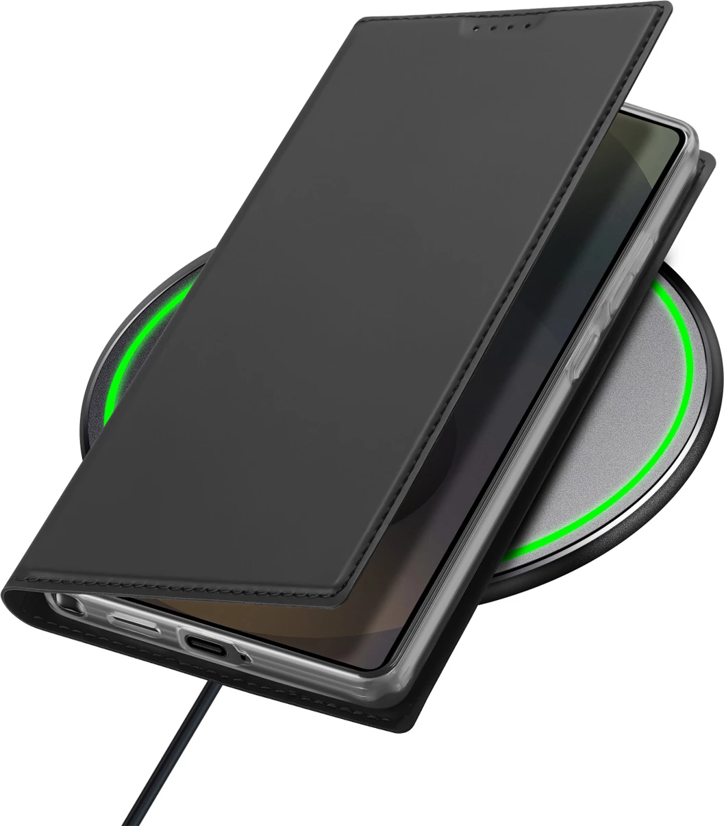 Mbështjellës Dux Ducis Skin Pro për Samsung Galaxy S26 Ultra, flip me portofol dhe stand, i zi