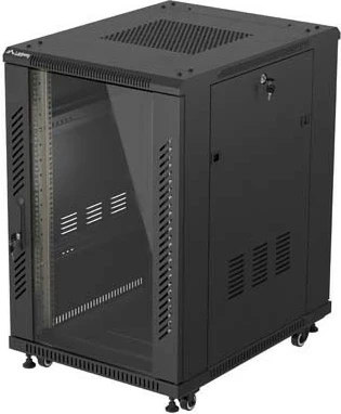 Kabinet RACK LANBERG Szafy RACK 19" 18U 600x800mm, derë xhami, i zi