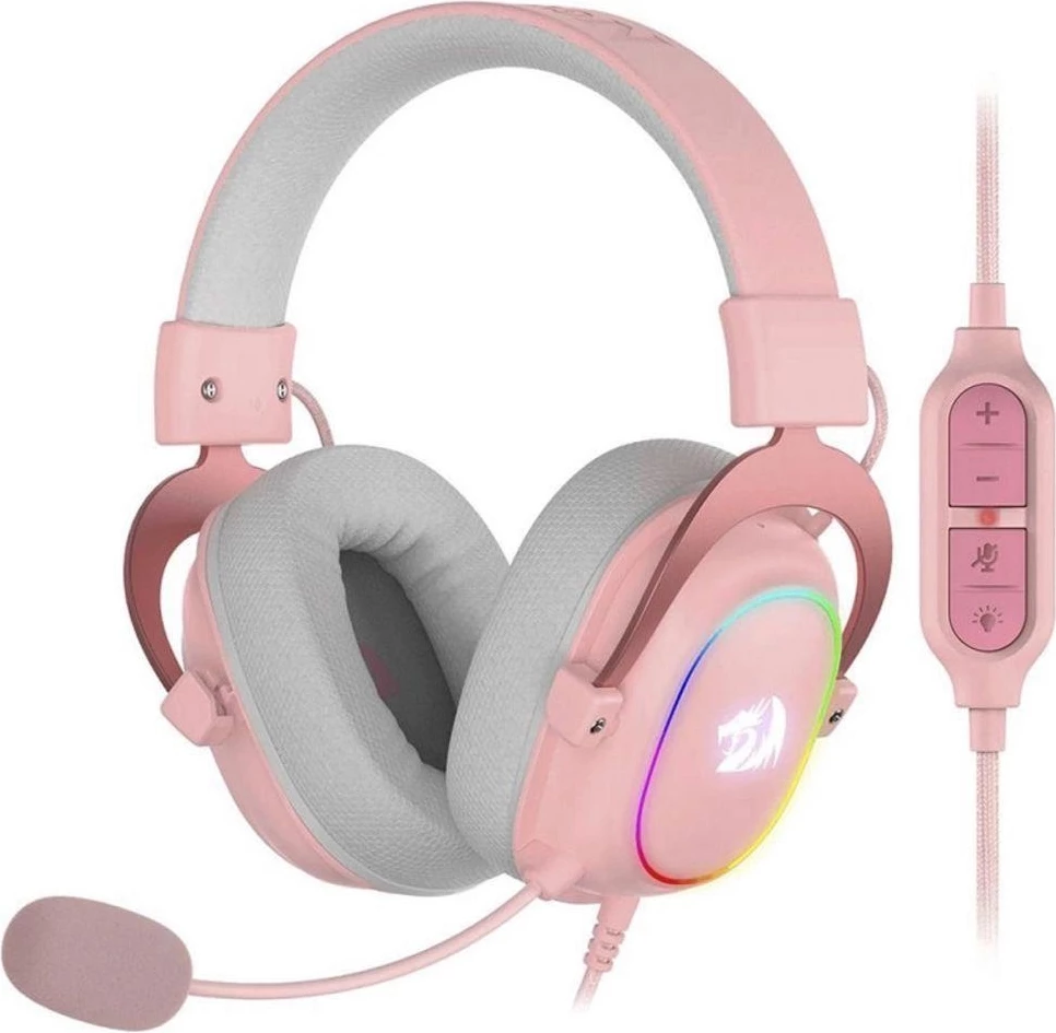 Kufje gaming Redragon H510 Zeus X RGB 7.1, USB, 50mm, me mikrofon, Pink