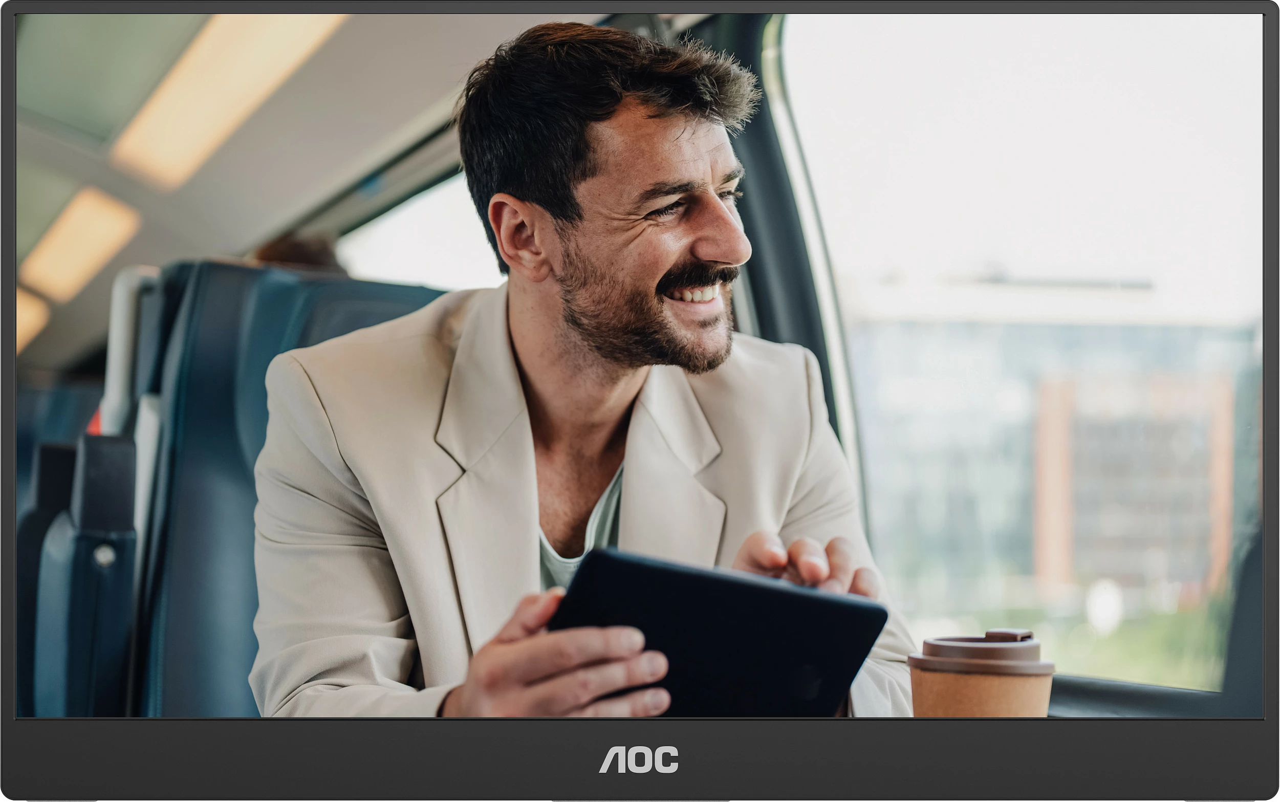 Monitor portativ AOC 16T20E2, 15.6", Full HD IPS, USB-C, mini HDMI, altoparlant