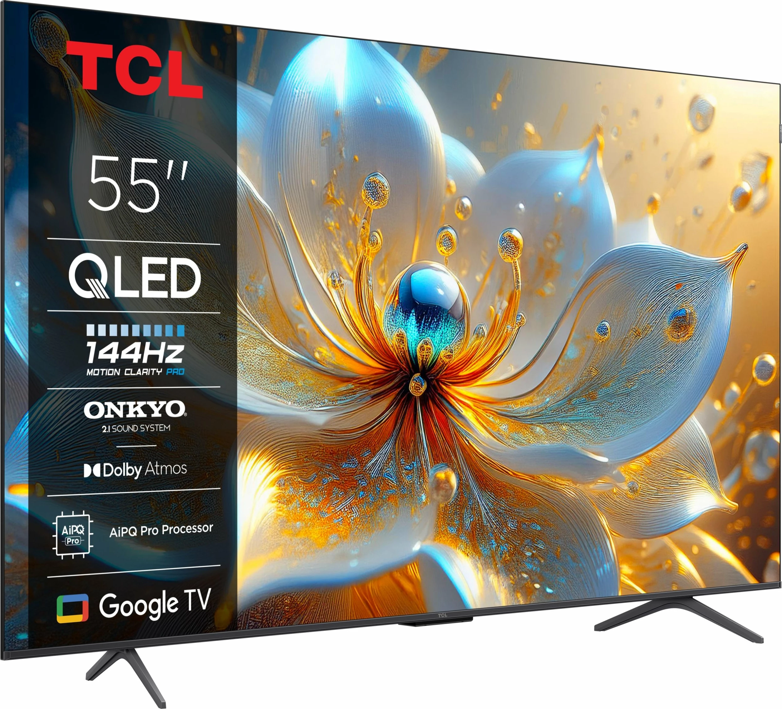 Televizor TCL 55T8C QLED 55\" 4K Ultra HD Google TV 144Hz, i zi