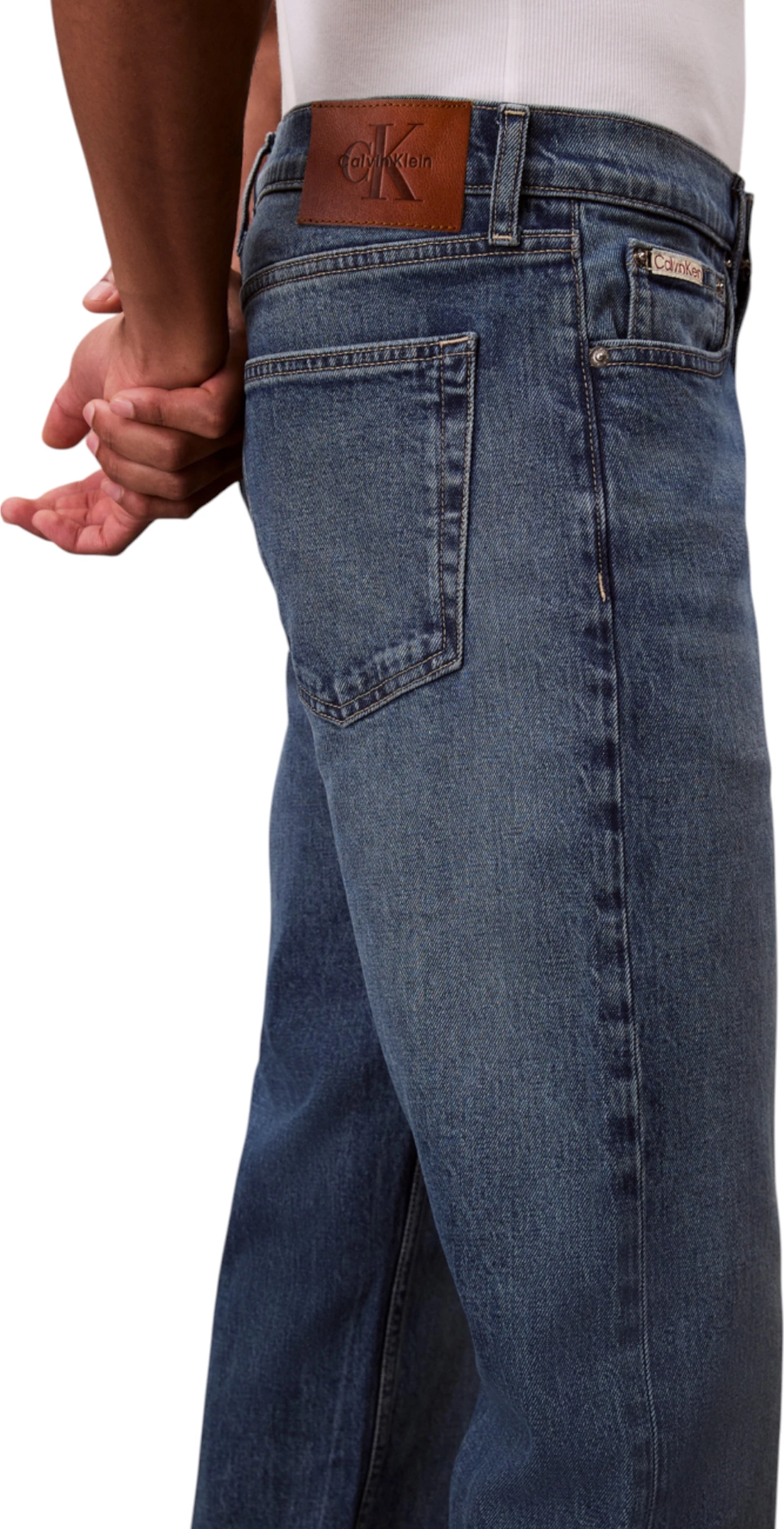 Xhinse për meshkuj Calvin Klein Jeans STNDRD STRGHT TINTED LV04RB770G, denim [Madhësia: W30 L32]