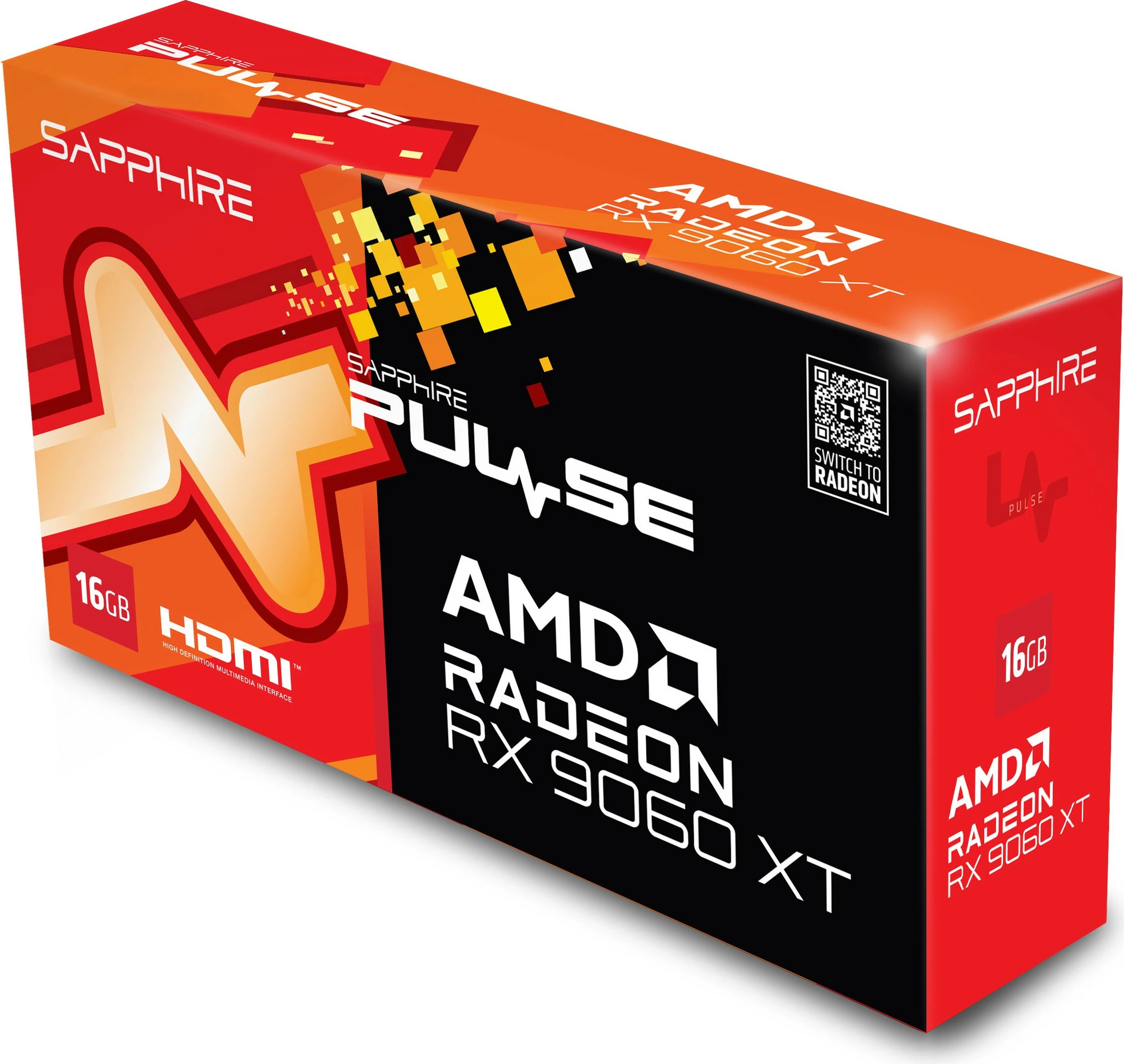 Kartelë grafike Sapphire Pulse RX 9060 XT OC 16GB GDDR6 e zezë