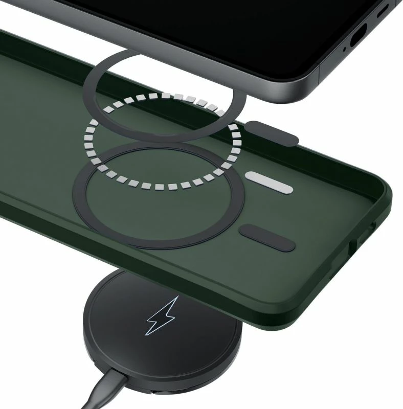 Maskë telefoni 3mk Smoke MagCase për iPhone 16, e gjelbër