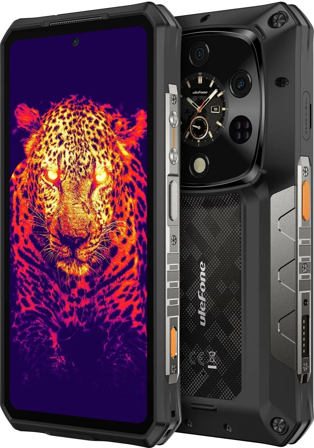 Celular Ulefone Armor 28 Ultra Thermal 5G, 16GB RAM, 1TB, e zezë