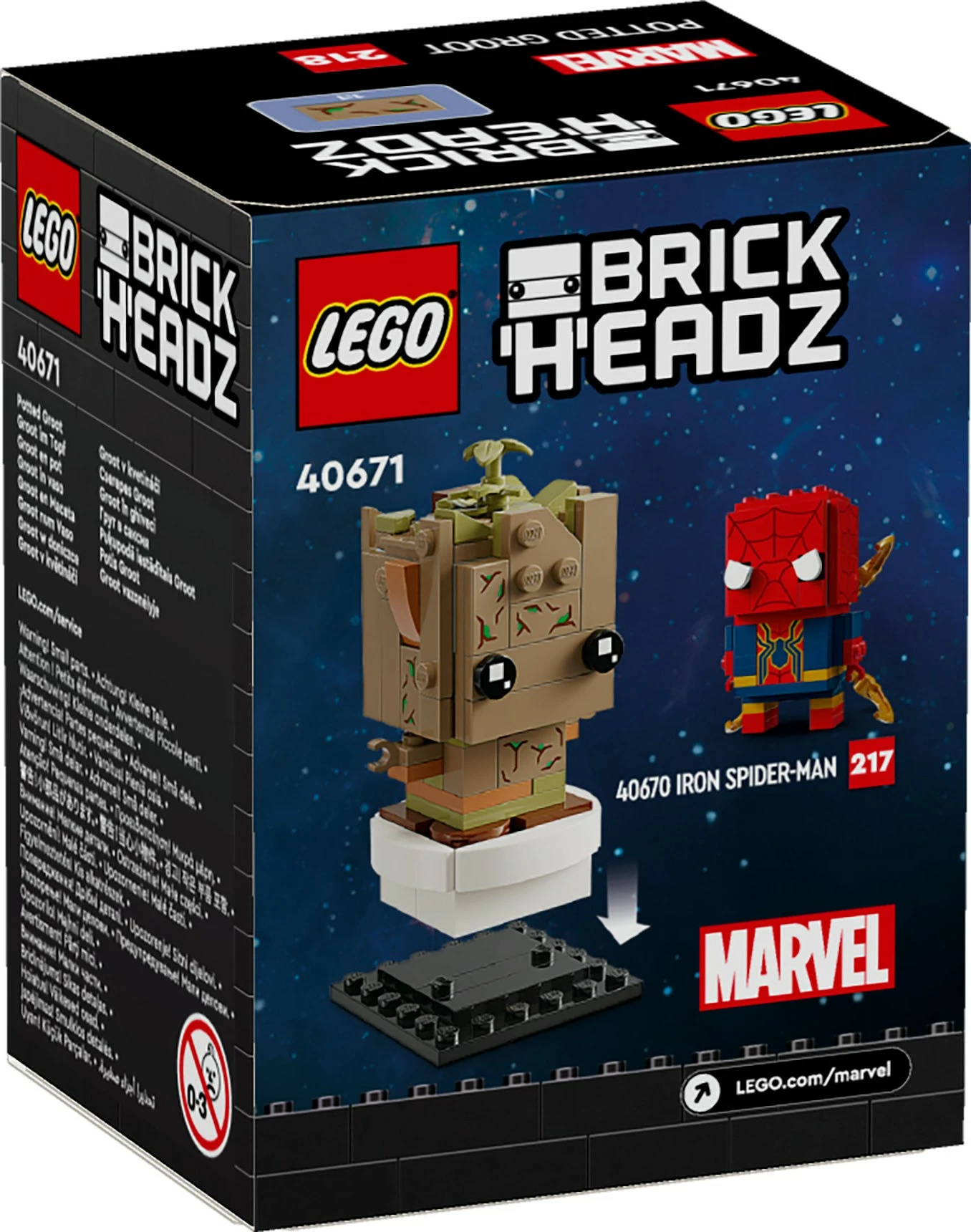 Set ndërtimi LEGO 40671, BrickHeadz, Potted Groot, shumëngjyrësh