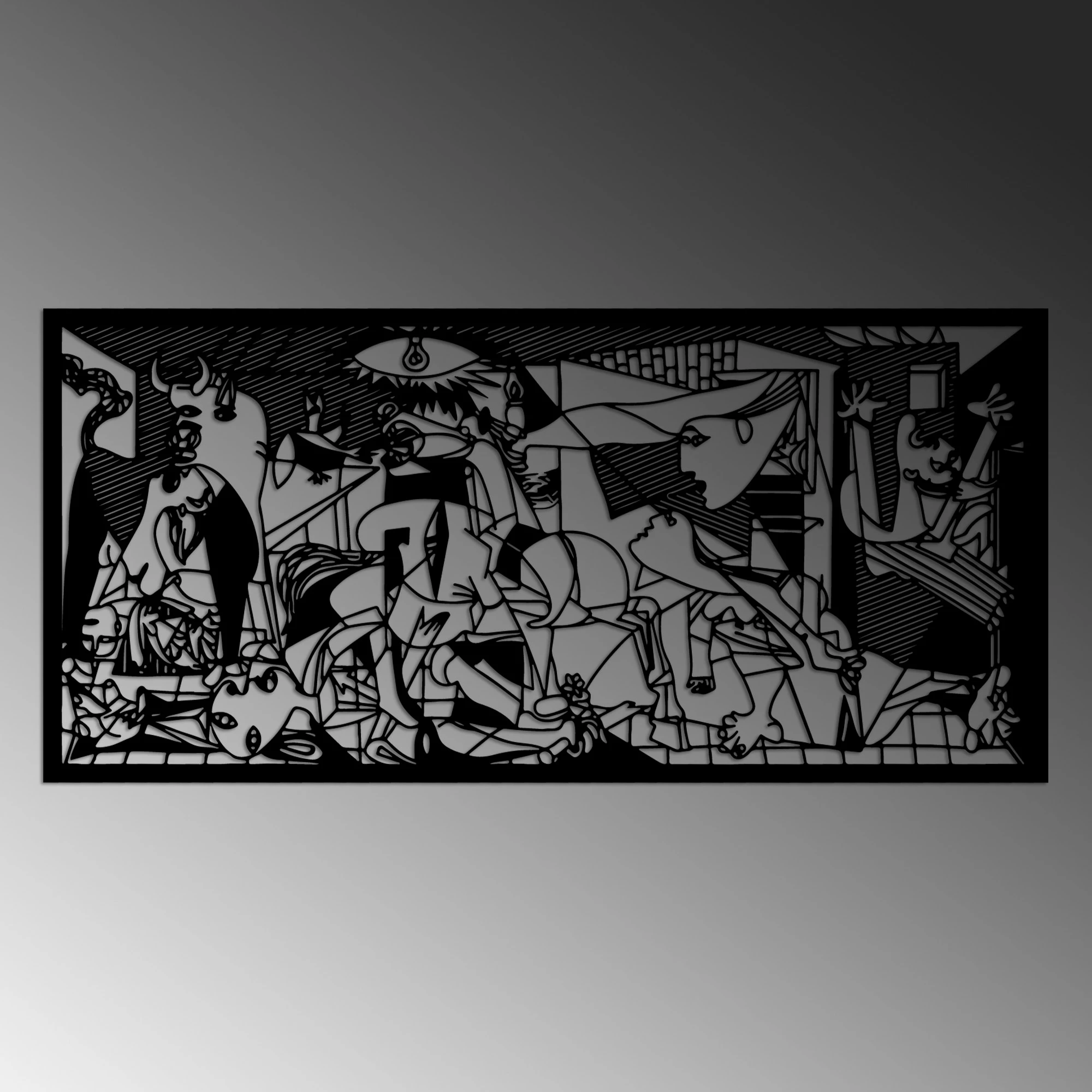 Aksesor dekorativ metalik për mur Wallity, Picasso