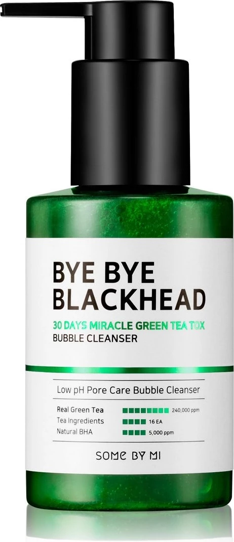 Shkumë pastruese fytyre Some By Mi Bye Bye Blackhead 30 Days Miracle Green Tea Tox Bubble Cleanser për femra 120ml