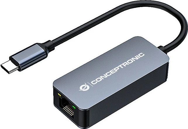 Adapter Ethernet USB-C Conceptronic ABBY12GC, 2.5Gbps, USB 3.2 Gen 1, Gri