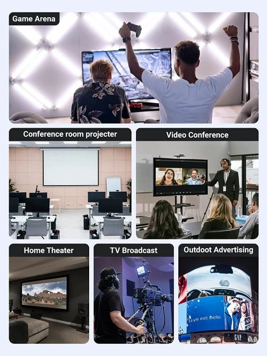 Kabllo HDMI 2.1 UGREEN 80401 1 m 8K@60Hz/4K@120Hz 48Gbps e thurur, e zezë, në kuti