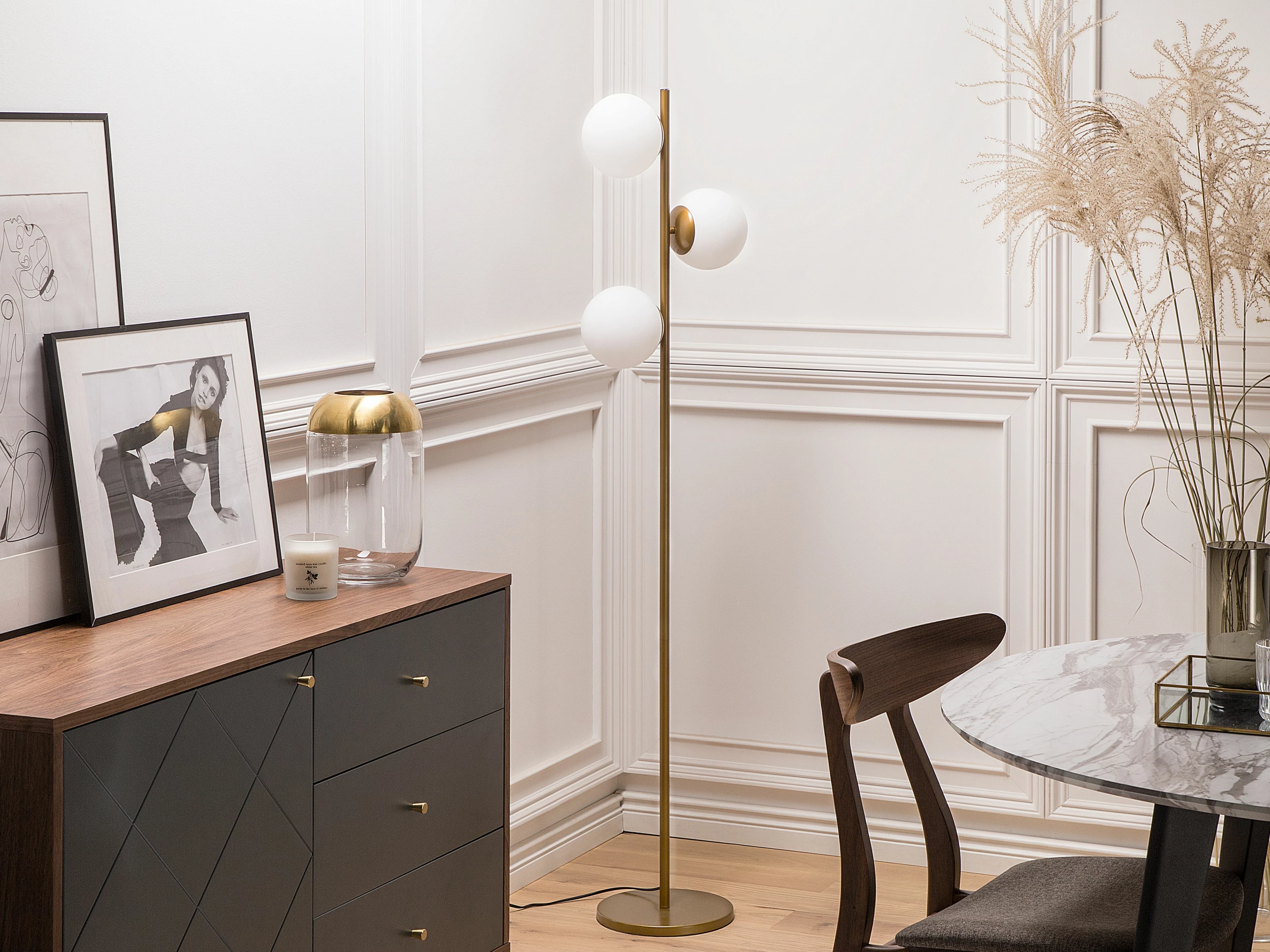 Lampë dyshemeje Beliani WADI, 153 cm, 3xE14, max 25 W, ar