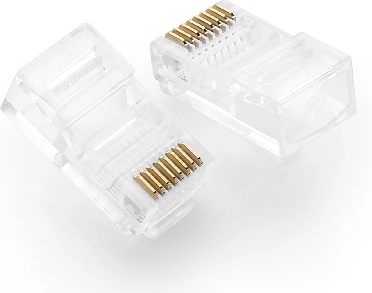 Plug RJ45 Ugreen NW110, 8P8C, Cat. 5/5e, transparent, set 100 copë