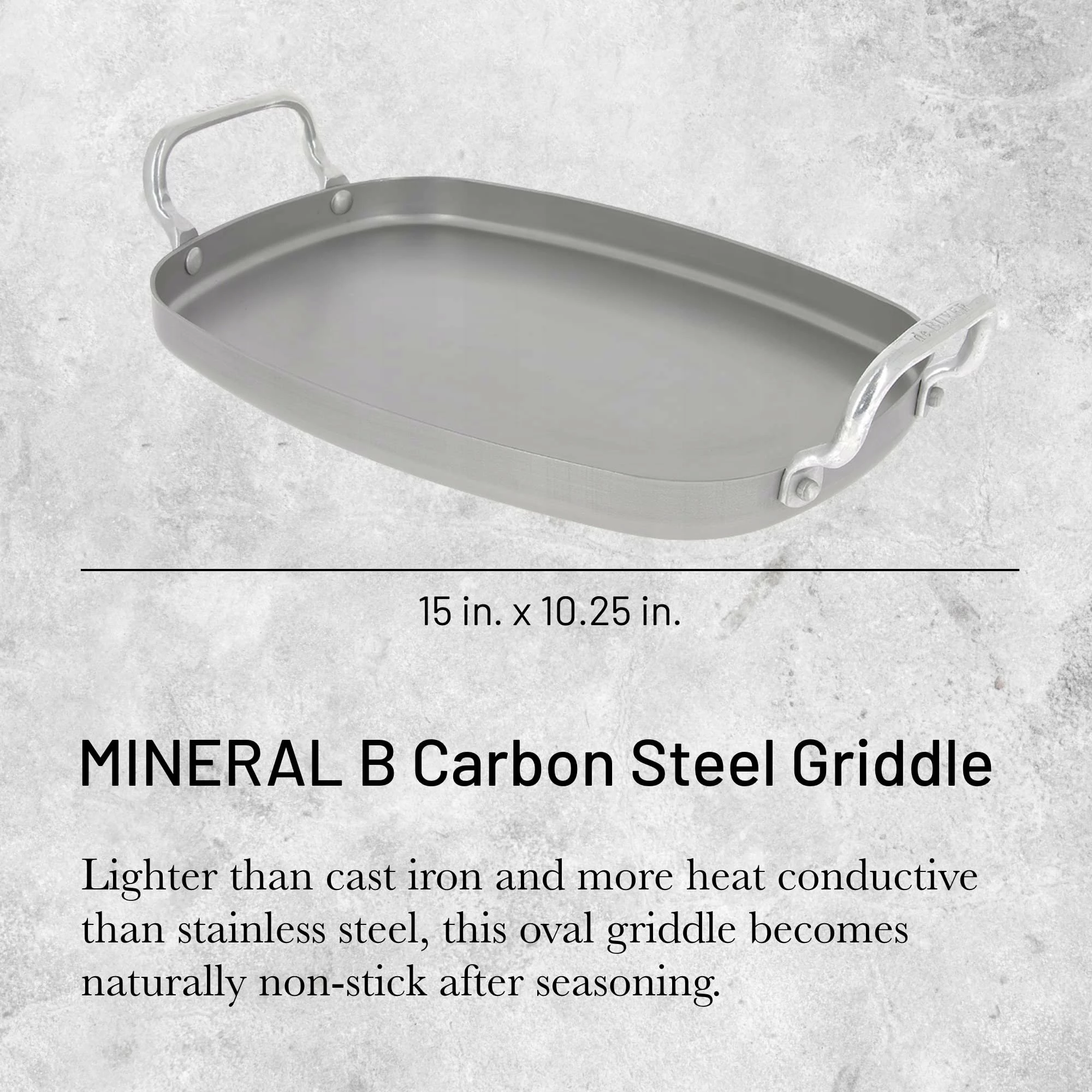 Tigan grill de Buyer Mineral B 38x26 cm, gri