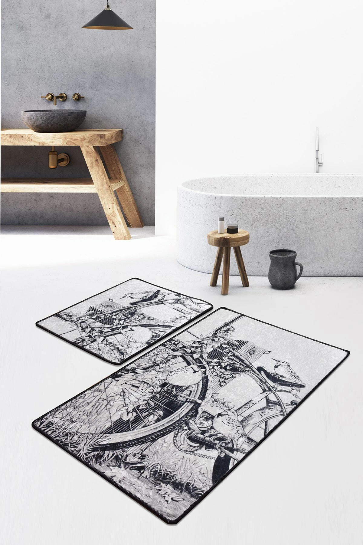 Set dyshekësh për banjo, Mijölnir, dizajn i vizatuar me dorë, 2 copë