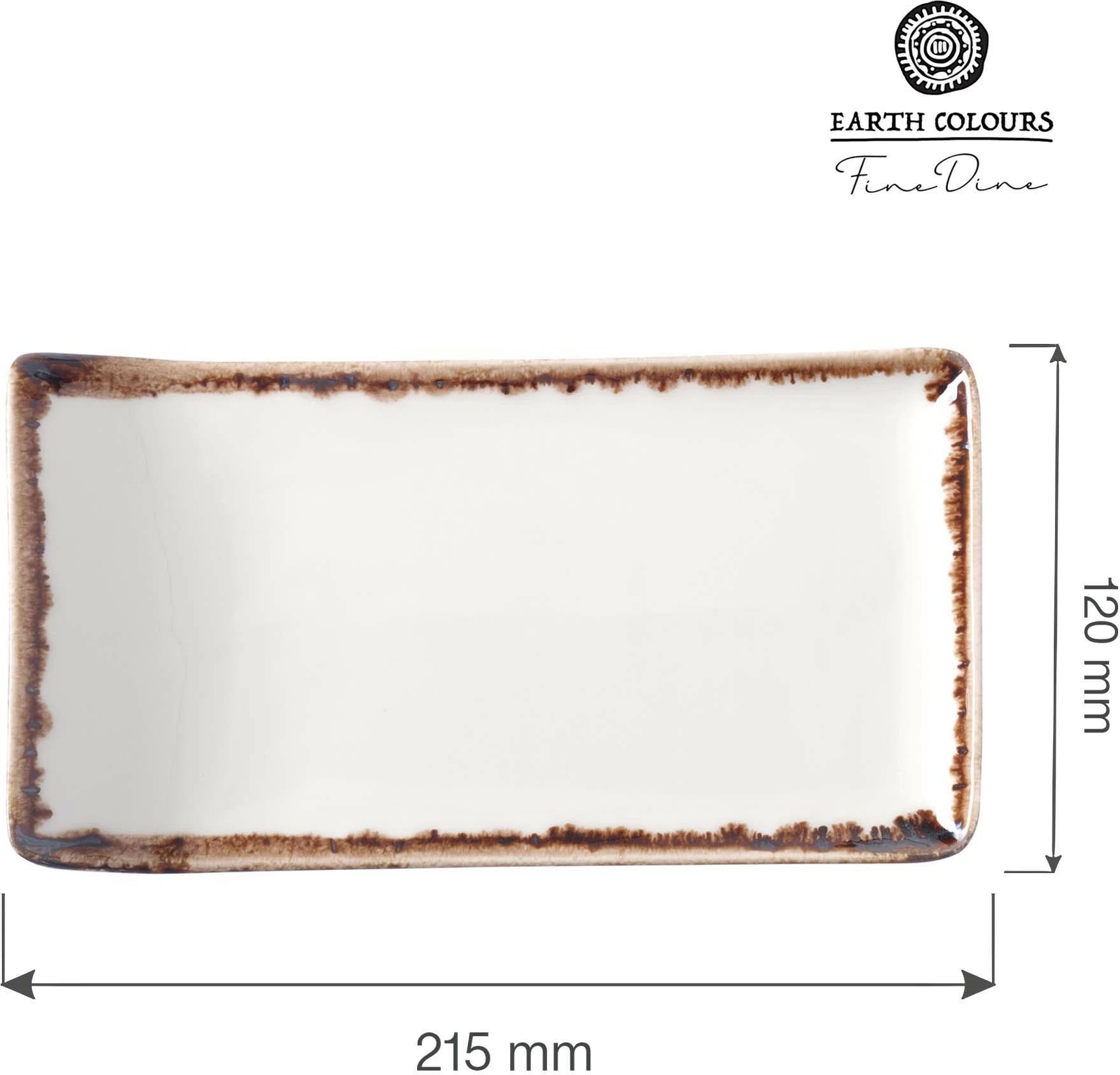 Pjatë servirjeje Fine Dine Vanilla 215x120 mm, krem, set 6 copë