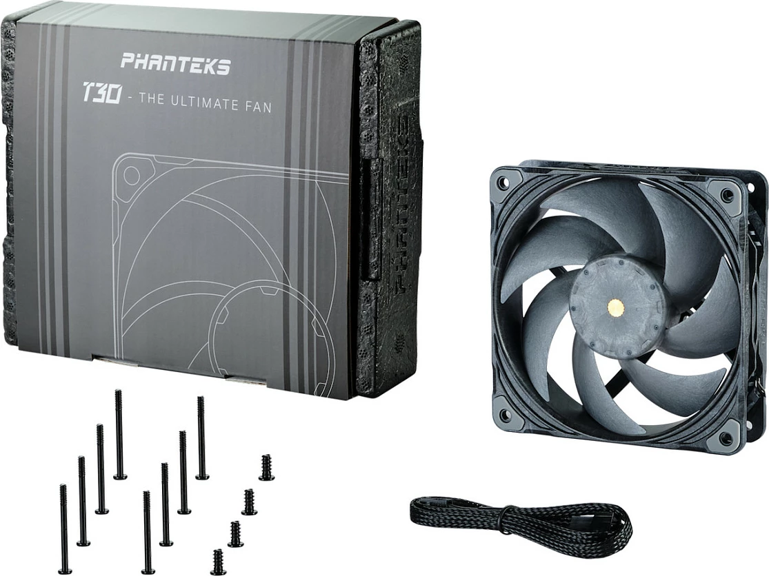 Ventilator kasë Phanteks T30 PWM 120mm, i zi