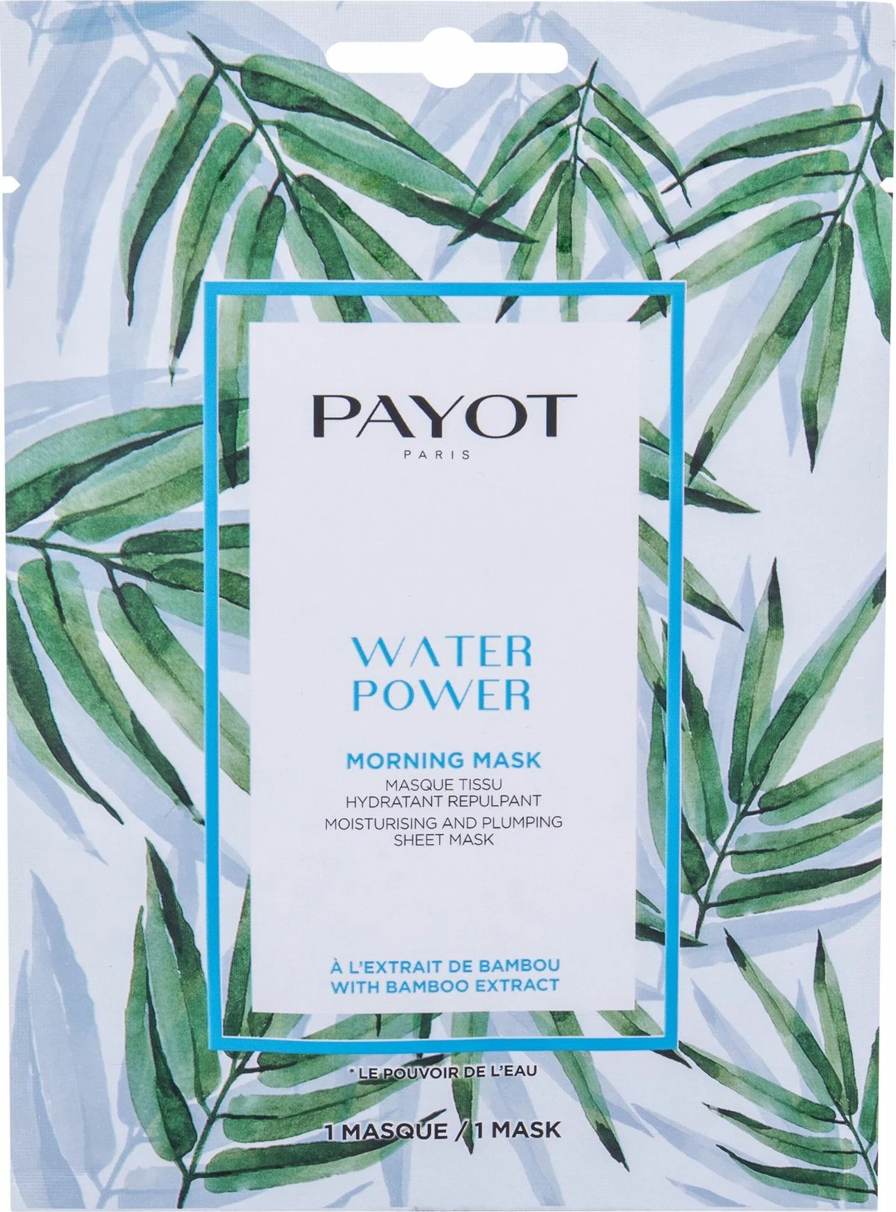 Maskë fytyre Payot Water Power Morning Mask me ekstrakt bambuje, hidratuese, 1 copë