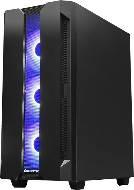 Kasë Chieftec Hunter GS-01B-OP, midi tower, xham i temperuar, RGB, e zezë