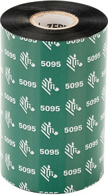 Ribbon resin Zebra 5095, 8.3 cm x 450 m, bërthamë 2.5 cm, i zi