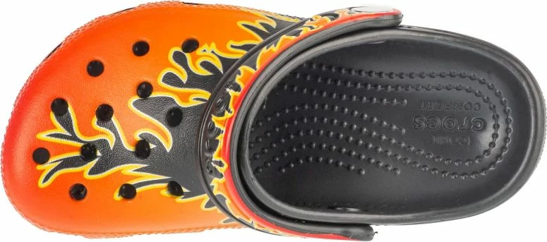 Flip-flop për fëmijë Crocs, të zeza dhe portokalli