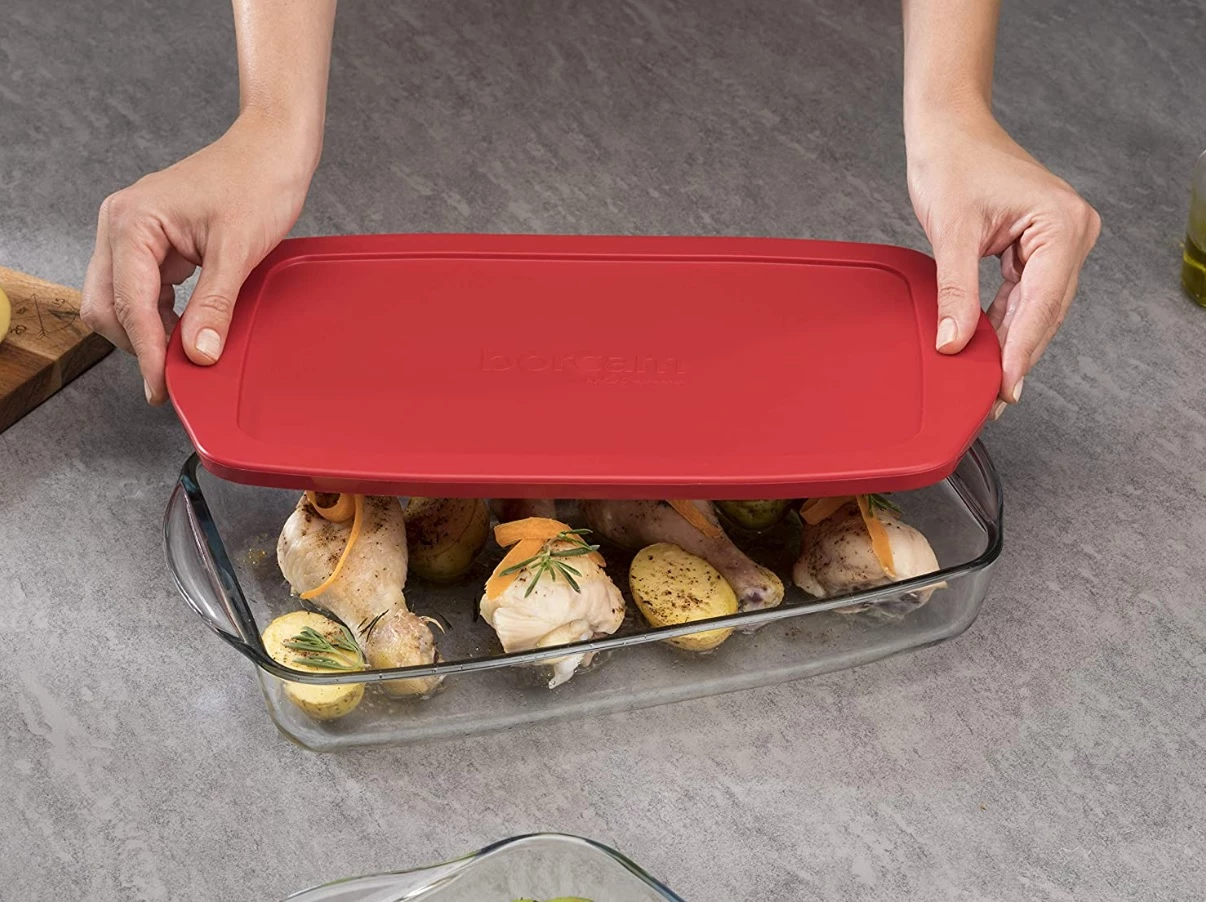 Enë për pjekje me kapak të plastikës, Borcam (1 copë) 3.85 L