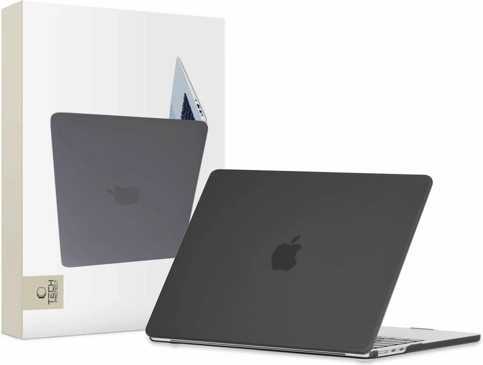 Mbështjellës Tech-Protect SmartShell për MacBook Air 13" M2/M3 2022-2024, i zi mat