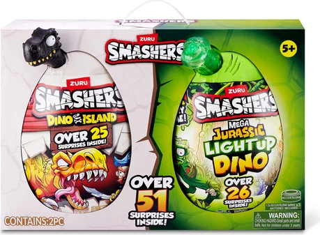 Smashers Dino Island Mega Jurassic Mystery Egg – Paketë me 2 Vezë Misterioze nga ZURU
