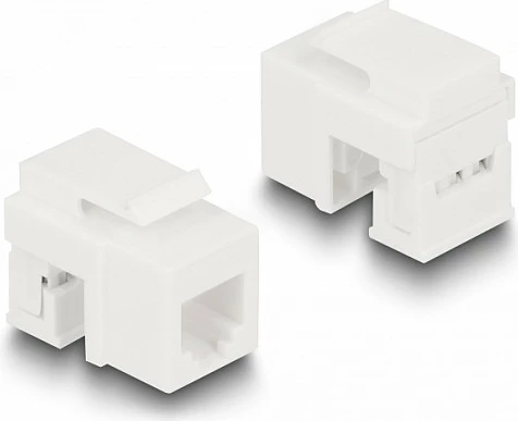 Modul Keystone DeLOCK LSA RJ45/RJ11 Cat.6, set 3 copë, zi/bardhë