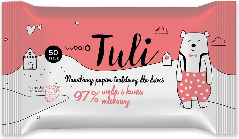 Letër tualeti e lagur për fëmijë Luba Strawberry 50 copë