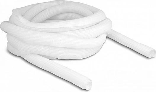 Mbështjellës gërshetor për kabllo DeLOCK self-closing 5 m x 25 mm, i bardhë