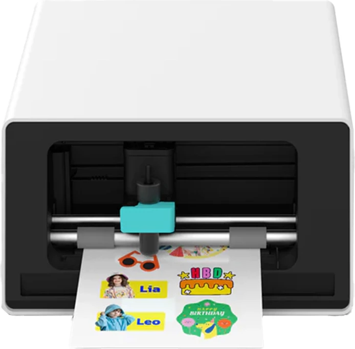Printer foto portativ 2-në-1 Liene PixCut S1 DHP700, 300 DPI, Bluetooth 5.0, 4x6/4x7 inç, e bardhë, set 36 fletë