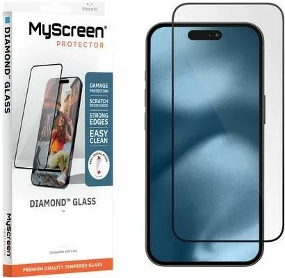 Xham mbrojtës ekrani MyScreen Diamond Glass 9H për Apple iPhone 18 Pro, transparent
