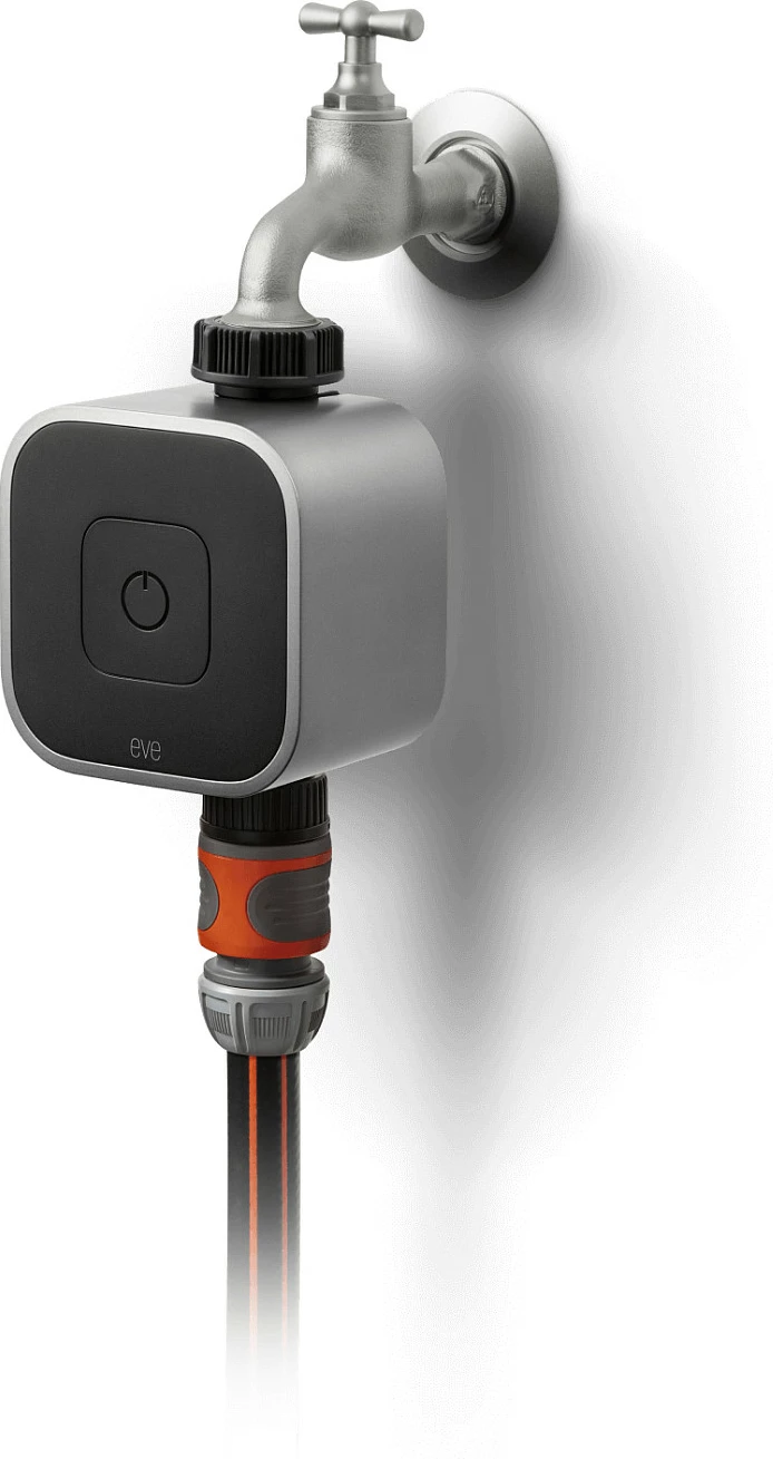 Kontroller i mençur për ujitje Eve Systems Eve Aqua, Bluetooth/Thread, IPX4, zi/gri