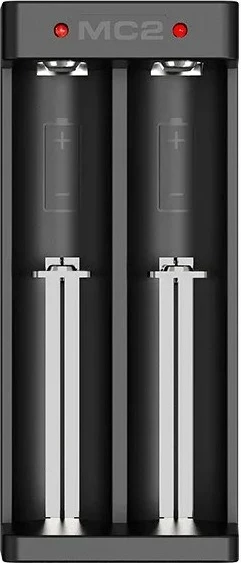 Karikues baterish XTAR MC2C, Li-ion 18650, 2 vende, USB-C, Zi
