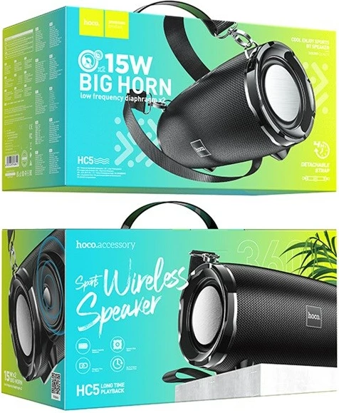 Altoparlant portativ HOCO HC5 Cool Enjoy, Bluetooth, 2x15W, i zi