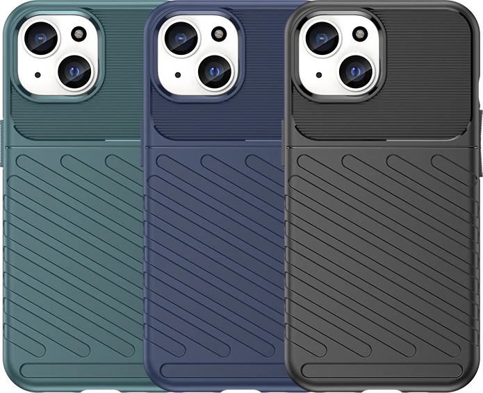 Mbështjellës Hurtel Thunder Case për iPhone 15, TPU, kaltër